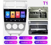 Radio de coche Android para Dodge Caliber 2007-2010 Reproductor multimedia Unidad principal Navegación GPS estéreo BT WIFI 1+16 GB 1+16GB,A plata