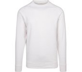 Build Your Brand Sudadera con cuello redondo y mangas raglán para hombre XL blanco