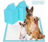 120 piezas de pañales súper absorbentes para mascotas, almohadillas desechables para entrenamiento de perros, pañales saludables para gatos, pañales para perros, tapete de superficie de secado rápido