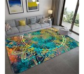 Alfombra grande con Mandala de cielo estrellado colorido para el hogar, alfombra para el suelo de la sala de estar, alfombra para dormitorio de niña, felpudo decorativo para baño, Chambre Femme 50cm x 80cm