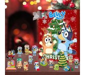 Calendario de Adviento de Navidad con temática de perros de dibujos animados Calendario de cuenta regresiva Figuras de cachorros Calendario de Adviento de 24 días de sorpresas para regalo de Navidad