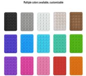 Juego de ventosas de silicona para teléfono móvil: 24 ventosas adhesivas universales 12 pieces with adhesive backing blanco