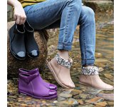 Botas de lluvia de moda 2024 para mujer, botas de lluvia antideslizantes hasta el tobillo, zapatos de lluvia impermeables para caminar, trabajar en casa, jardín, botas de lluvia para el trabajo de mujer 36 caqui