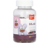 Chapter One, D3 & K2, mixed berries, 60 gummies
