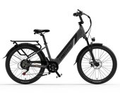 Bicicleta Eléctrica para Adultos Todo Terreno LANKELEISI ES500PRO Motor 500W Bicicleta Eléctrica Batería 48V14.5AH Neumáticos Todoterreno de 24 Pulgadas Bicicleta Eléctrica negro
