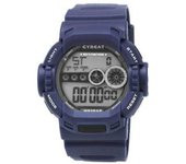 J-AXIS SCY04-BL para hombre (Llama solar azul digital CYBEAT) Reloj redondo digital azul marino