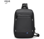 Mochila para hombre, con carga USB, tipo bandolera, para ordenador portátil de 14 pulgadas, tipo mensajero, para estudiantes de secundaria y universitarios negro