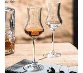 Copa de vidrio transparente de forma especial, copa de cóctel creativa de base alta, copa de vino tinto, copa de whisky, artículos para beber para bar o restaurante. 95ml