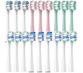 10 cabezales de repuesto para cepillo de dientes eléctrico Usmile Y1S/Y4/U1/U2/U3/P1/P4 de gama completa, boquillas de limpieza suaves DuPont Sonic de ciervo verde azulado