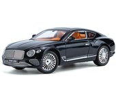 Coche modelo Bentley Continental GT 1/24, juguete de coche coleccionable de aleación fundido a presión con puerta que se puede abrir para regalo de niños y niñas 1/24-22.5x8.3x6cm negro