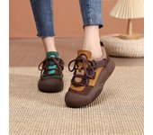 Color Block Mujer Casual Moda Zapatos con cordones Zapatillas de deporte 35 verde