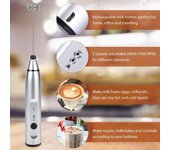 Mini batidora eléctrica de mano para espumar leche con USB, batidora eléctrica para espumar leche y capuchino.