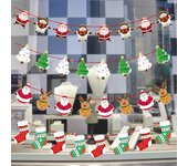 Colgante creativo para el hogar, bricolaje, para colgar en la pared, decoración de pancartas, muñeco de nieve, calcetines, casa, Papá Noel, adornos colgantes 6