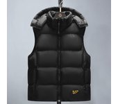 Chaleco fino de grafito dorado y negro de moda para hombre de invierno, sombrero desmontable de alta calidad, abrigo grueso de algodón XXXXL