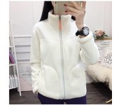 Otoño Invierno moda ambos lados usan abrigo y chaquetas de mujer ropa de lana delgada cálida de manga larga XXXL blanco
