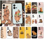 Funda de teléfono con diseño de carpincho para VIVO Y53S, Y33S, Y01, Y22S, Y31, Y21, Y70, Y21S, Y72, Y51, Y35, Y76, V21, V2023, V21E, V20 SE VIVO V21E 4G