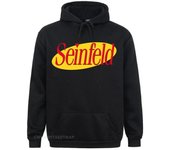 Ropa deportiva con Logo de Seinfeld, Jersey divertido de manga larga de talla grande con capucha para hombre, camisetas de algodón y poliéster para hombre, chaqueta con cuello redondo XL azul