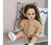 Muñecas bebé Reborn de 55 cm con rizos de moda, ropa de niña hecha a mano, modelo de muñeca de moda KEIUMI, regalos de cumpleaños y Navidad para niños 22 inch about 55 cm