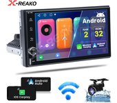 Radio para coche 2+32G 7'' GPS 1Din inalámbrico Carplay Android Auto reproductor multimedia central para coche unidad principal estéreo universal para coche