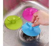 Desagüe para el suelo de la bañera de silicona, 3 colores, accesorios para el baño y la cocina, tapón para el pelo portátil, 1 ud. color rosa