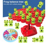 1 juego de entretenimiento colorido con diseño de esquinas redondeadas, rana de equilibrio popular para niños, juguete de equilibrio de mesa.