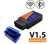 Escáner OBD2 ELM327, Detector de diagnóstico de coche, herramienta de lectura de código V1.5, WIFI, Bluetooth, OBD 2 para IOS y Android, herramientas de reparación de escaneo automático Standard A Bluetooth