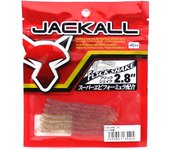 Señuelo blando Jackall Flick Shake Worm de 2,8 pulgadas, camarón Suji (5404)