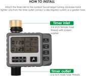 Temporizador de aspersor Temporizador de riego digital de extremo de manguera Programable Riego manual / automático para exteriores US Thread gris
