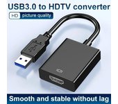 Adaptador USB a HDMI 1080P Convertidor USB 3.0/2.0 a HDMI Cable adaptador de audio y video externo para PC y portátil