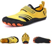 Zapatos elásticos antideslizantes para senderismo, surf, agua, cómodos, transpirables, para hombre y mujer, zapato para vadear, playa de secado rápido, zapato de agua descalzo 35 de camafeo rosa