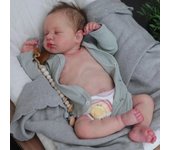 Muñeca bebé renacida morytrade de 45 cm, material suave, para el baño, práctica de puericultura. (Dormido)