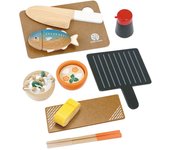 Primer juego de casita de juego: juego de pescado a la parrilla, juguete magnético de madera, juguete educativo, casita de juego Woody Puddy