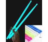 Juego de 2 baquetas luminosas de 5 A, 4 colores, fluorescentes, que brillan en la oscuridad, para instrumentos musicales. azul