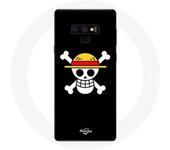 Coque pour Samsung Galaxy Note 9 One Piece Manga Tete de Mort Fond Noir