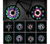 Luz para radios de bicicleta IPX5, luz resistente al agua para rueda delantera y trasera de bicicleta para bicicletas de 24 pulgadas y superiores con Type 2
