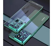 Funda de silicona galvanizada para Xiaomi 14T Pro 14 T 13T 12T 11T Pro Carcasa trasera de TPU suave a prueba de golpes transparente galvanizada para Xiaomi Mi14TPro Mi 14T plata