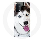 Coque pour Oppo A74 Husky Blanc de Sibérie Yeux Bleus
