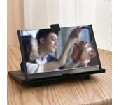 Amplificador de pantalla de teléfono de alta estabilidad, ángulo ajustable, práctico soporte para teléfono móvil blanco