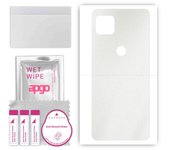 apgo Protective Skin Sticker for the back compatible with Motorola Moto G Power 2021, Wrap Film, Foil, Vinyl - Pattern Matte Transparent