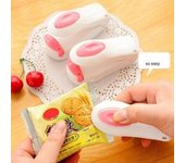 Mini máquina de sellado térmico portátil, sellador de impulso, embalaje de bolsas de plástico, parte superior (Color: multicolor) 1 pcs color rosa