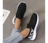 Zapatillas deportivas hipersuaves para mujer, ortopédicas, con plataforma, blancas, negras y rojas, para caminar, informales. 35 negro