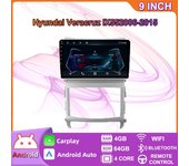 Radio con GPS para coche, reproductor multimedia con Android Carplay, vídeo, unidad principal de 2 DIN, 4 GB + 64 GB, para Hyundai Veracruz IX55 2006-2015 2+32GB