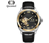 Reloj mecánico GUCAMEL, reloj para hombre, reloj de moda de negocios con engaste de diamantes, reloj creativo que brilla en la oscuridad