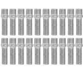 Adaptador de tornillo de conversión de perno de rueda de 20 piezas, vástago de 32 mm, para TT A3 S3 A4 S4 A5 S5 A6 S6 A8 A7 S7 Q5 Q7 M14x1.25-M12x1.5
