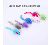 Ratón de peluche interactivo y chirriante para gatos: un divertido y atractivo juguete de entretenimiento para mascotas about 11cm long