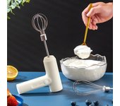 1 Uds. Mezclador de alimentos eléctrico inalámbrico, batidor de huevos portátil de 3 velocidades, batidor de masa para hornear, mezclador de crema para pasteles, herramientas de cocina negro