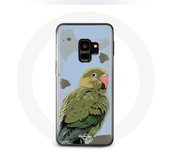 Coque pour Samsung Galaxy S9 Perruches Oiseaux vert
