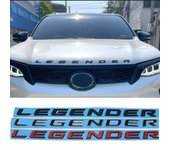 Pegatinas de coche ABS letras cromadas emblema calcomanía para juguete + ota Fortuner Legender negro