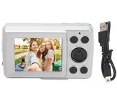 Cámara portátil de 2,4 pulgadas con zoom digital de 16X, 1080P, 16 MP, enfoque automático, cámara digital para fotografía y vídeo gris plata