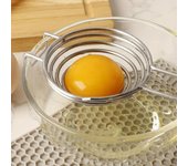 Separador de clara de huevo, herramientas de acero inoxidable, filtro de yema de huevo, dispositivos de cocina, embudo separador, cuchara, utensilios divisores 1PCS